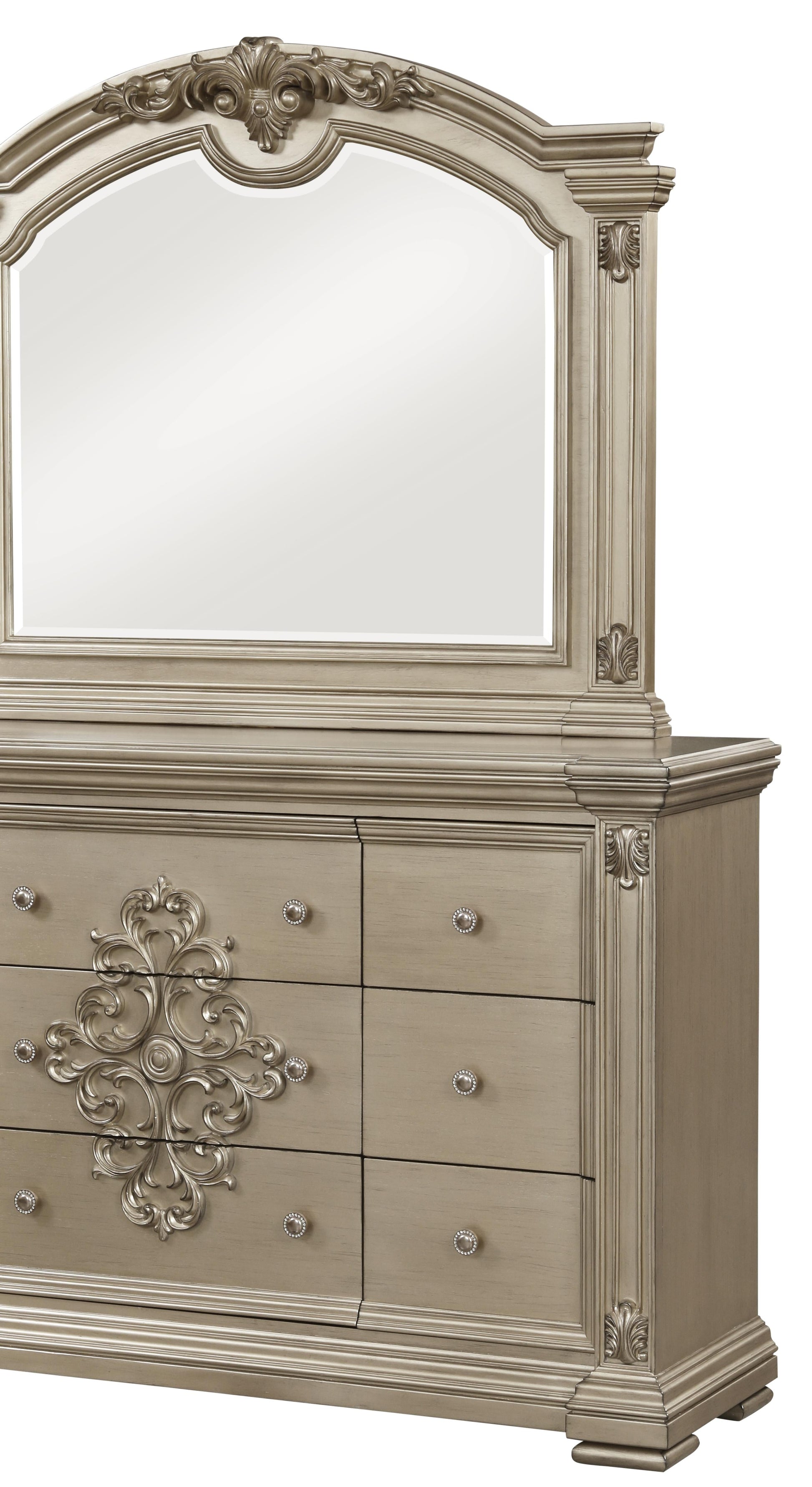 Alicia Transitional Style Dresser in Beige finish Wood Cosmos Furniture