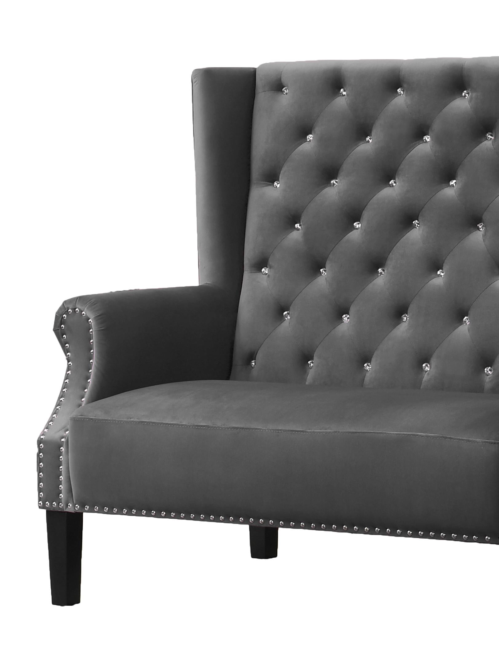 Lexi Transitional Style Silver Accent Chair Cosmos Furniture