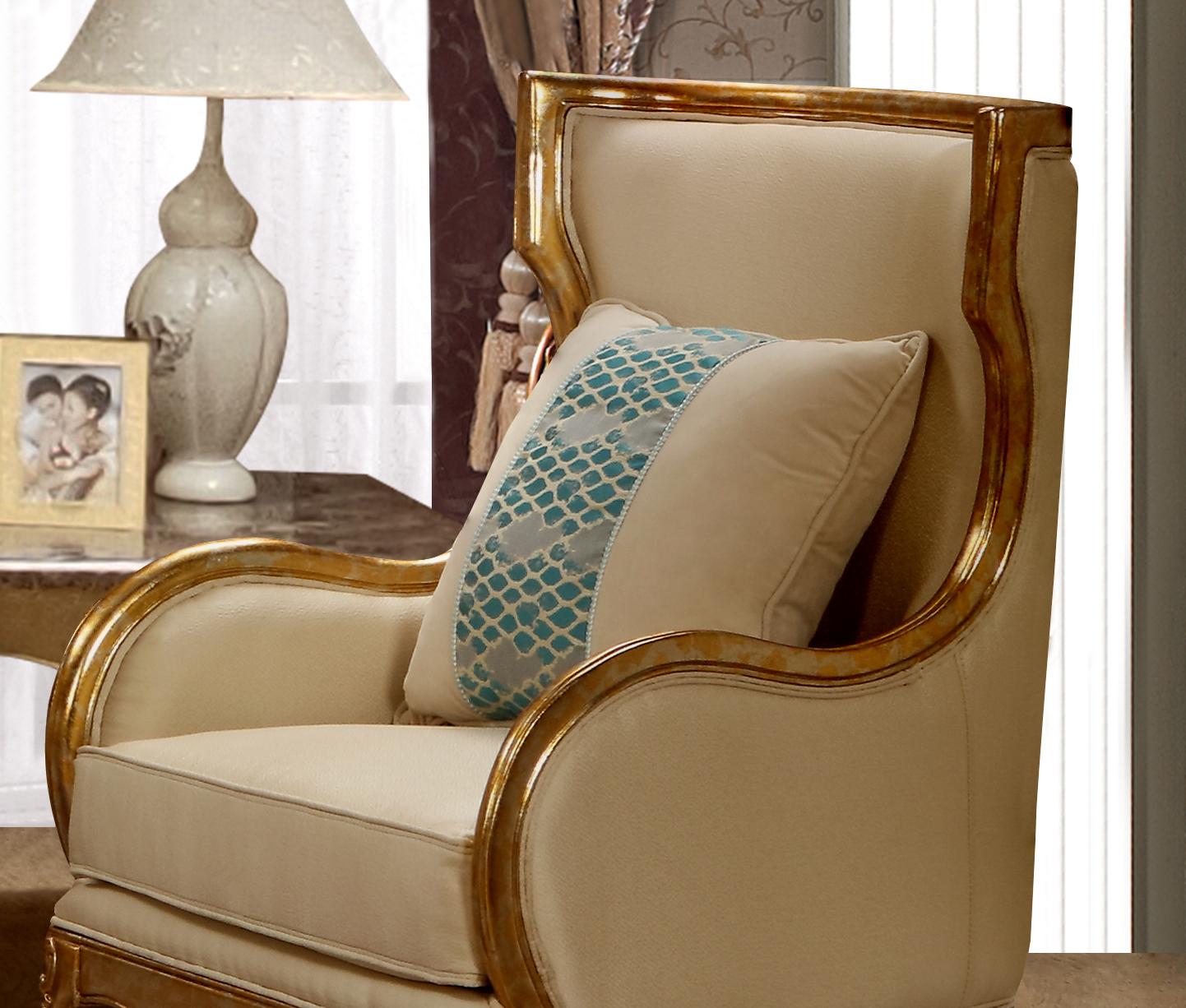 Majestic Transitional Style Chair in Gold finish Wood Cosmos Furniture