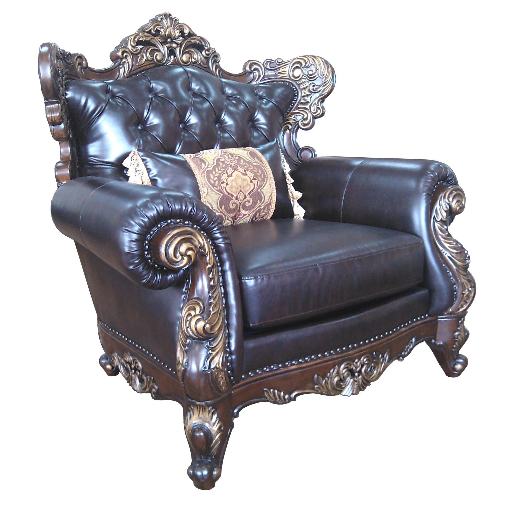 Britney Traditional Style Chair in Cherry finish Wood Cosmos Furniture