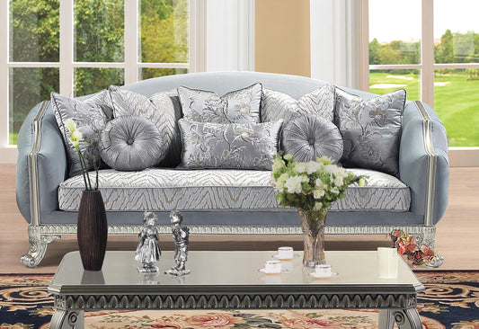 Venus Transitional Style Sofa in Silver finish Wood Cosmos Furniture