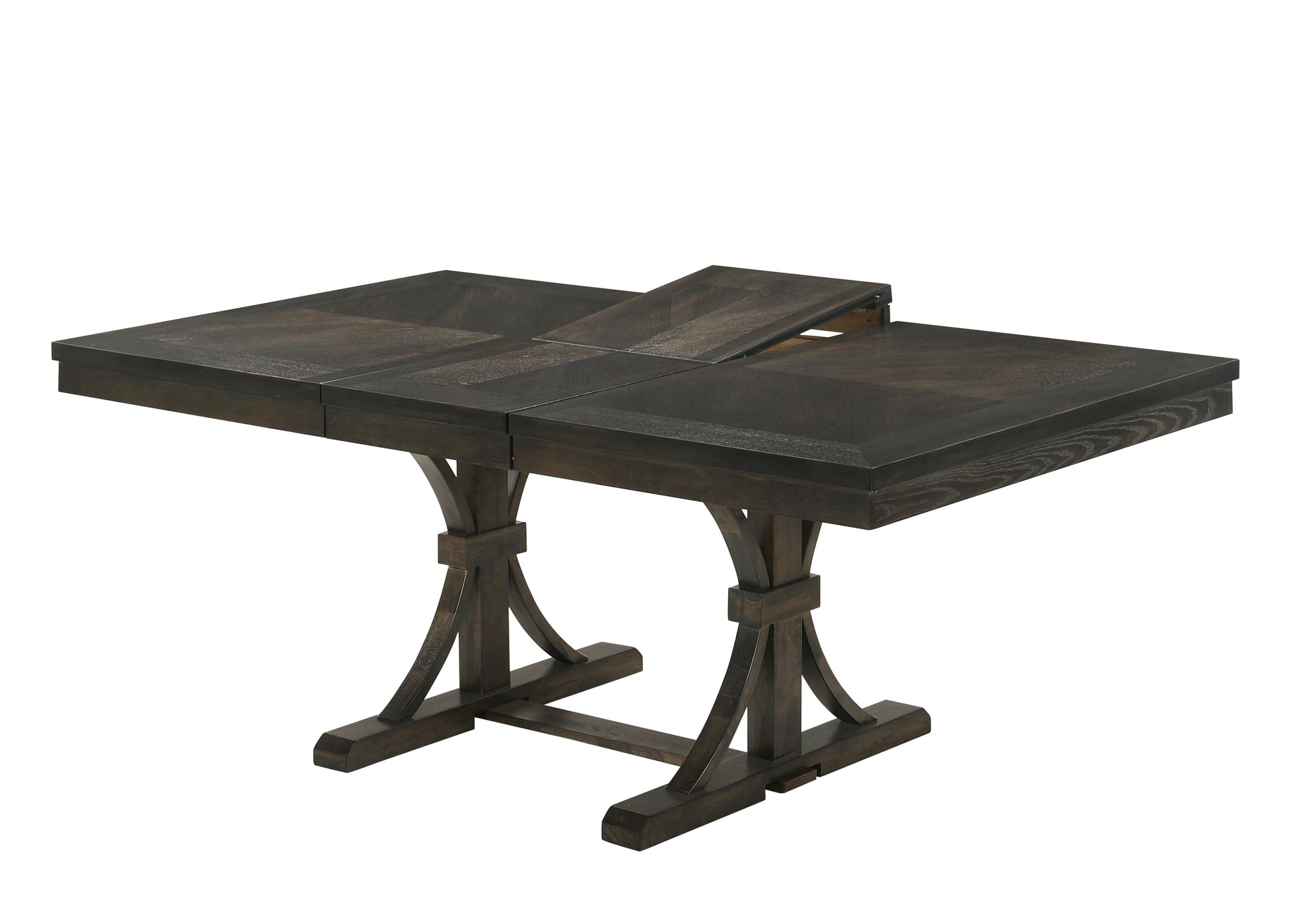 Asbury Transitional Style Dining Table in Dark Brown finish Wood Cosmos Furniture