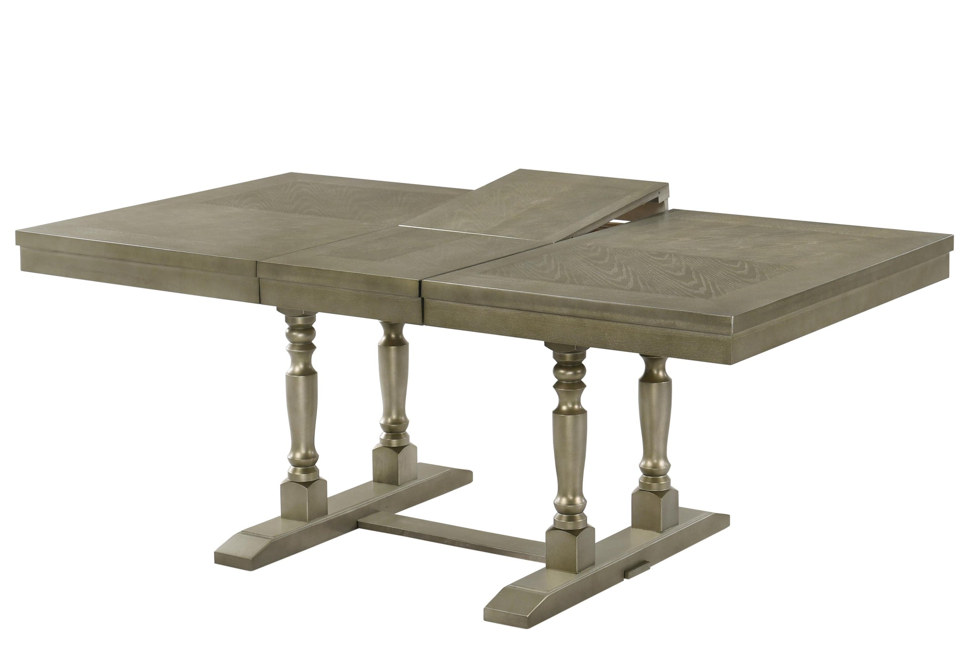 Eden Transitional Style Dining Table in Metallic finish Wood Cosmos Furniture