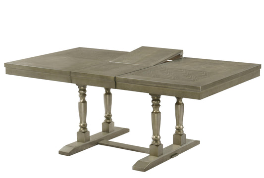 Eden Transitional Style Dining Table in Metallic finish Wood Cosmos Furniture