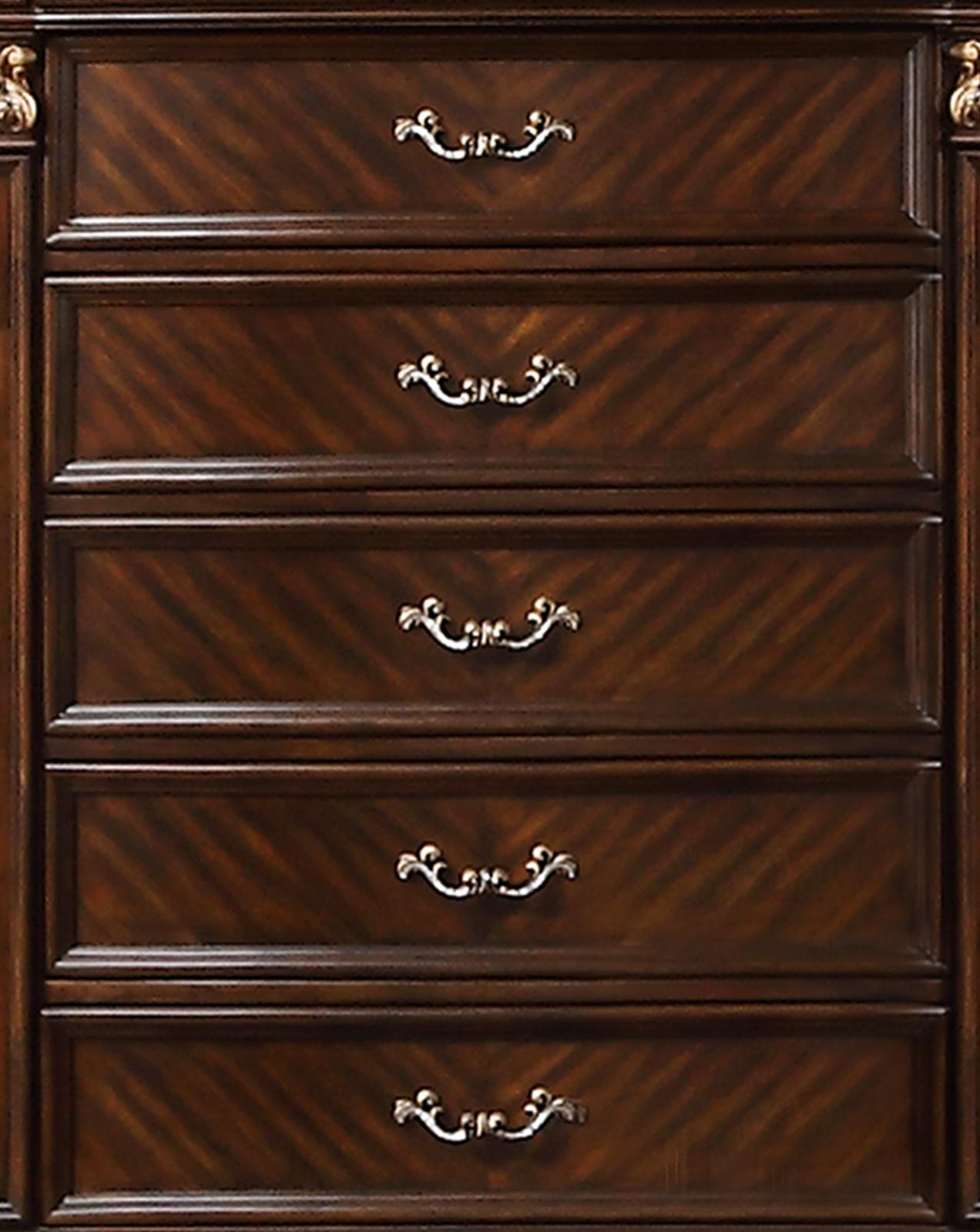 Aspen Traditional Style Chest in Cherry finish Wood Cosmos Furniture