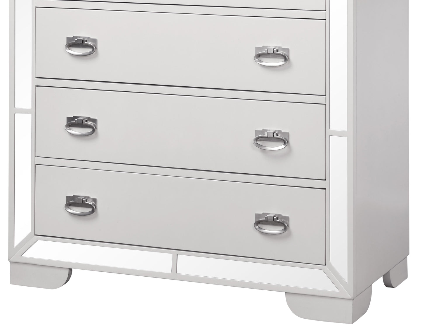 Grand Gloria Contemporary Style Chest in White finish Wood Cosmos Furniture