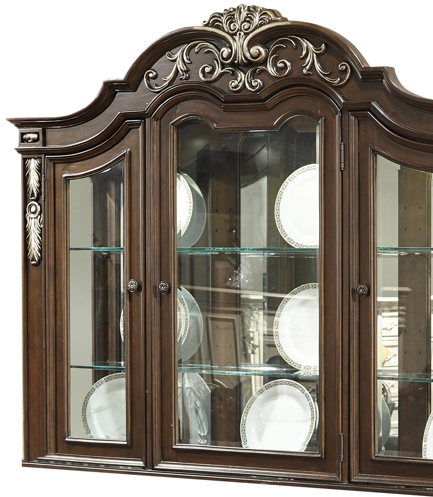 Rosanna Traditional Style Dining Hutch in Cherry finish Wood Cosmos Furniture