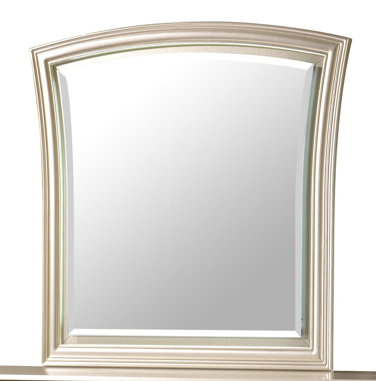 Faisal Transitional Style Mirror in Champagne finish Wood Cosmos Furniture