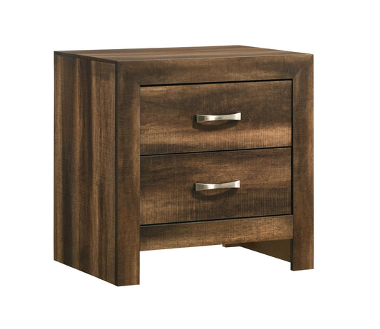 Yasmine Brown Modern Style Nightstand in Espresso finish Wood Cosmos Furniture