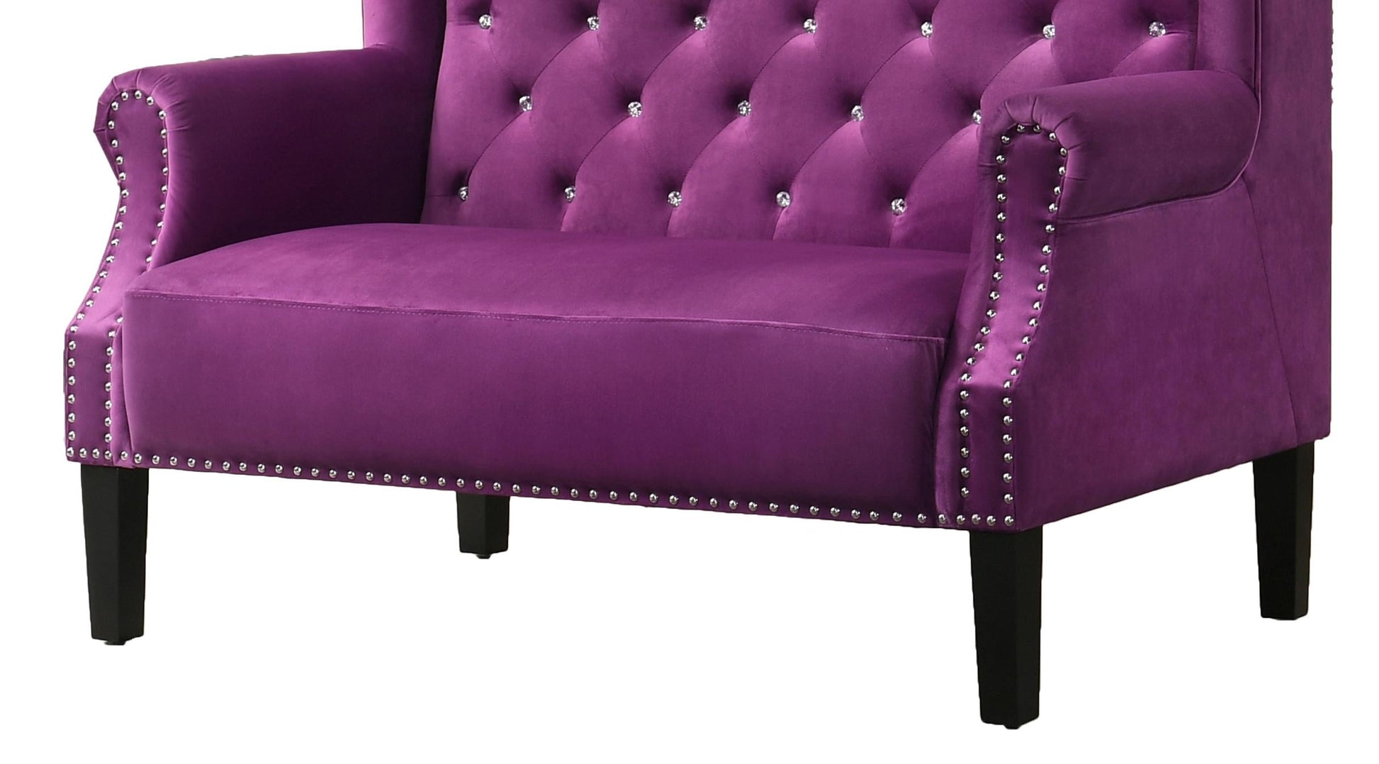 Lexi Transitional Style Purple Accent Chair Cosmos Furniture
