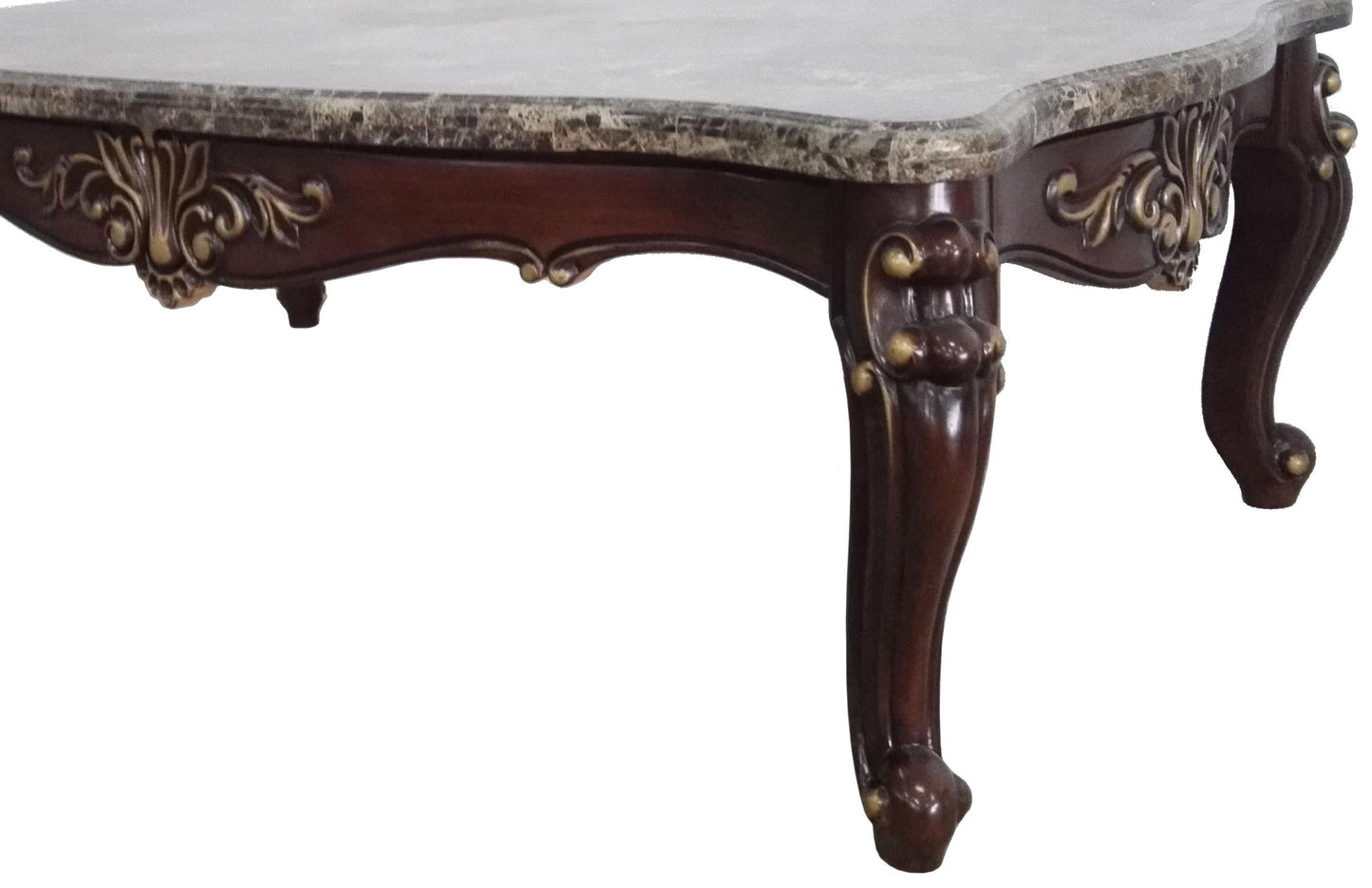 Jade Traditional Style Coffee Table in Cherry finish Wood Cosmos Furniture