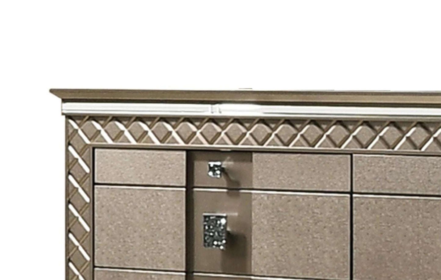 Coral Contemporary Style Dresser in Bronze finish Wood Cosmos Furniture