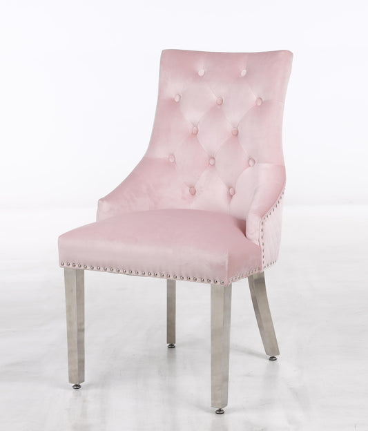 Leo Transitional Style Pink Accent Chair Cosmos Furniture