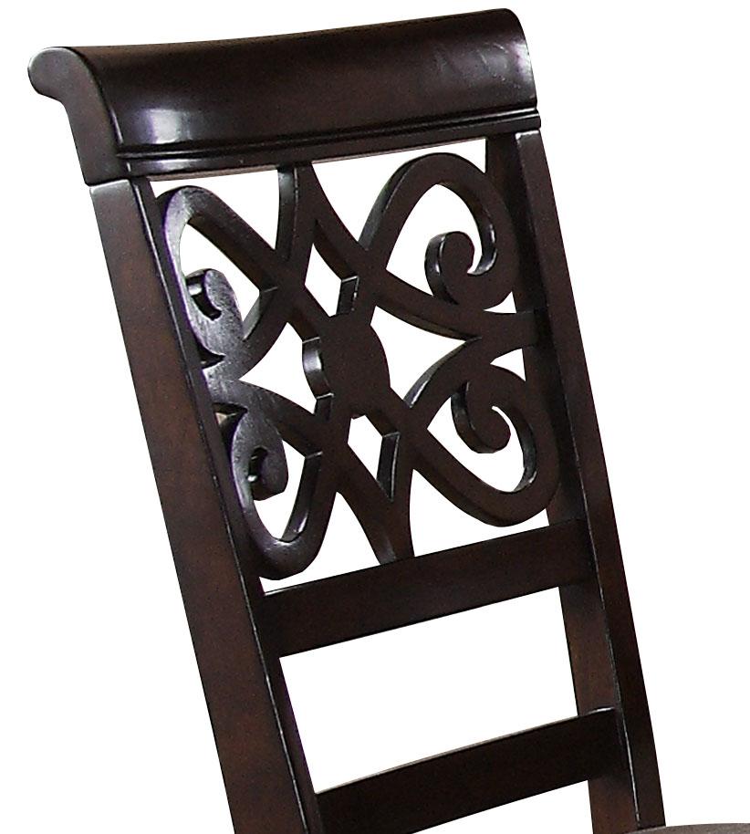 Zora Transitional Style Dining Chair in Cherry finish Wood Cosmos Furniture