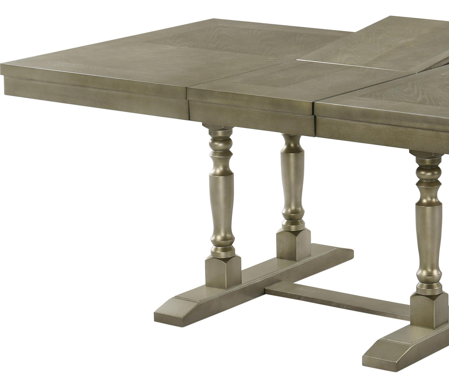 Eden Transitional Style Dining Table in Metallic finish Wood Cosmos Furniture