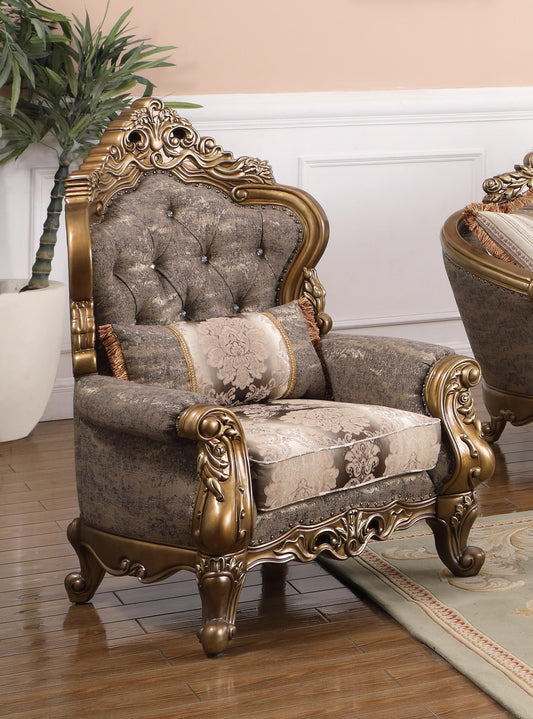 Amelia Traditional Style Chair in Bronze finish Wood Cosmos Furniture