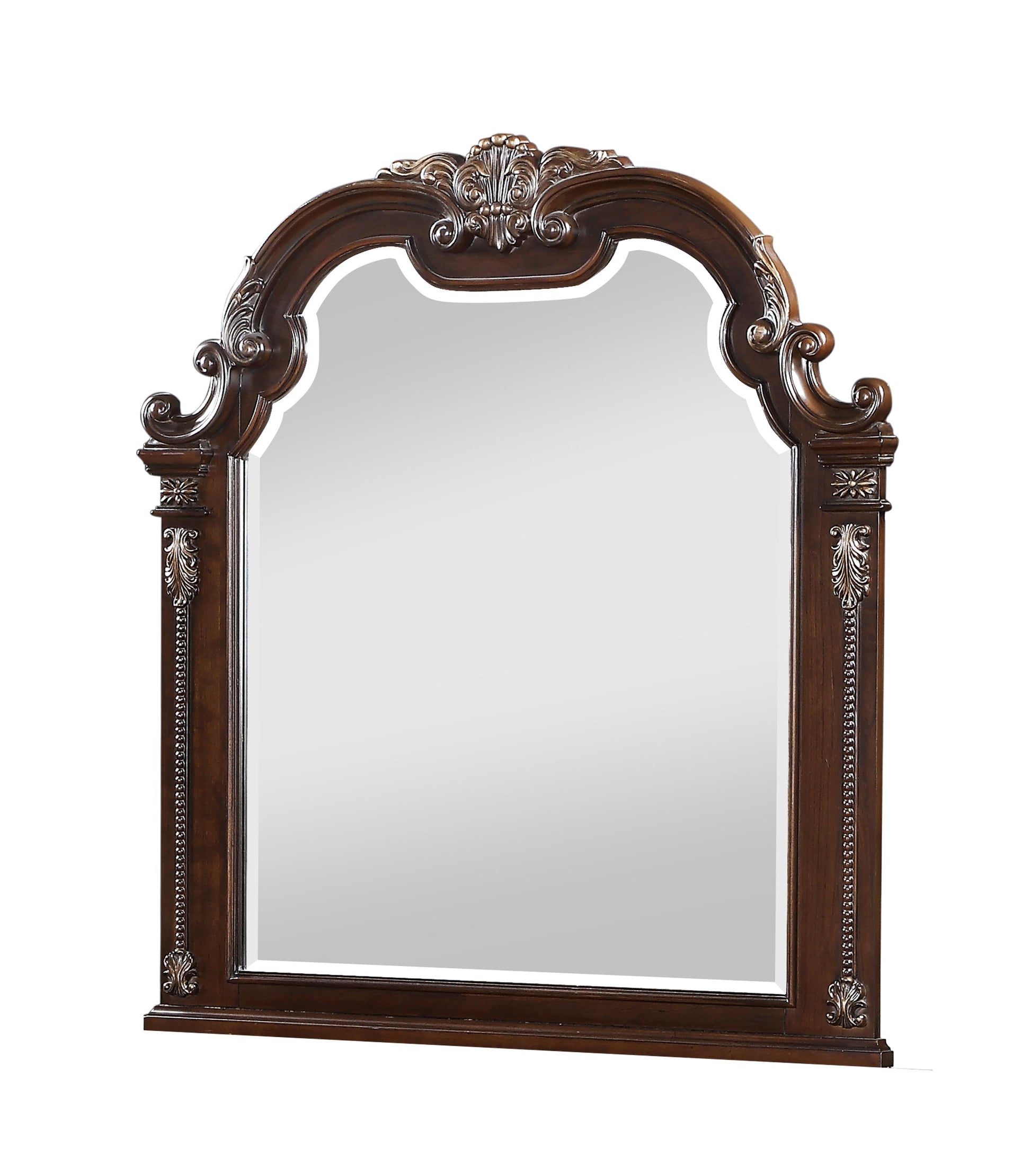 Destiny Traditional Style Mirror in Cherry finish Wood Cosmos Furniture