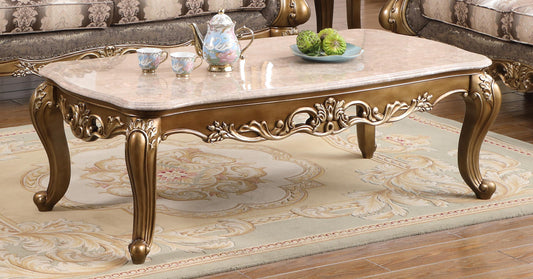 Amelia Traditional Style Coffee Table in Bronze finish Wood Cosmos Furniture