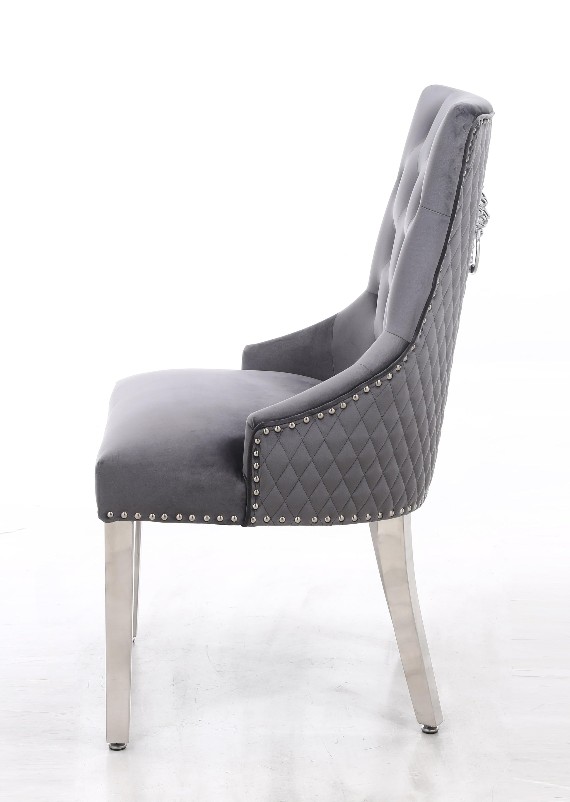 Leo Transitional Style Gray Accent Chair Cosmos Furniture