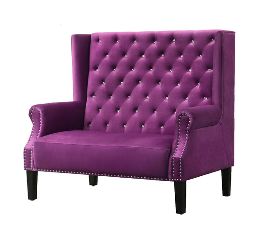 Lexi Transitional Style Purple Accent Chair Cosmos Furniture