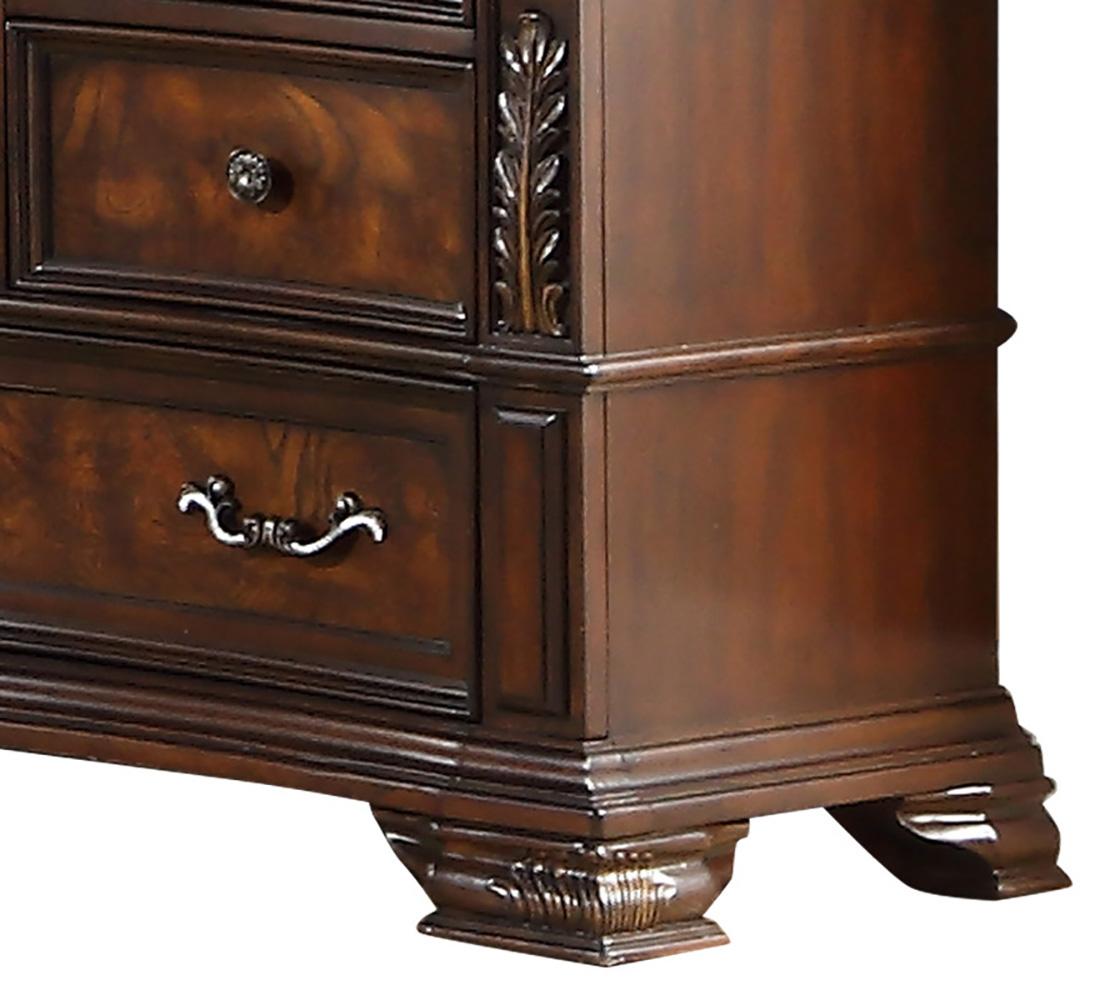 Santa Monica Traditional Style Dresser in Cherry finish Wood Cosmos Furniture