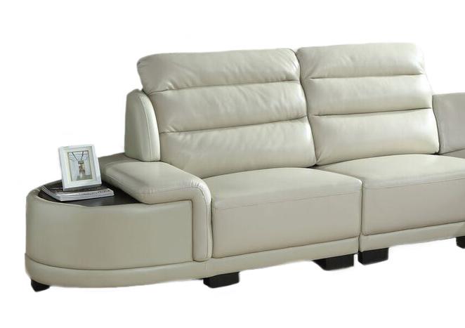 Orchid White Sectional in Faux Leather Cosmos Furniture