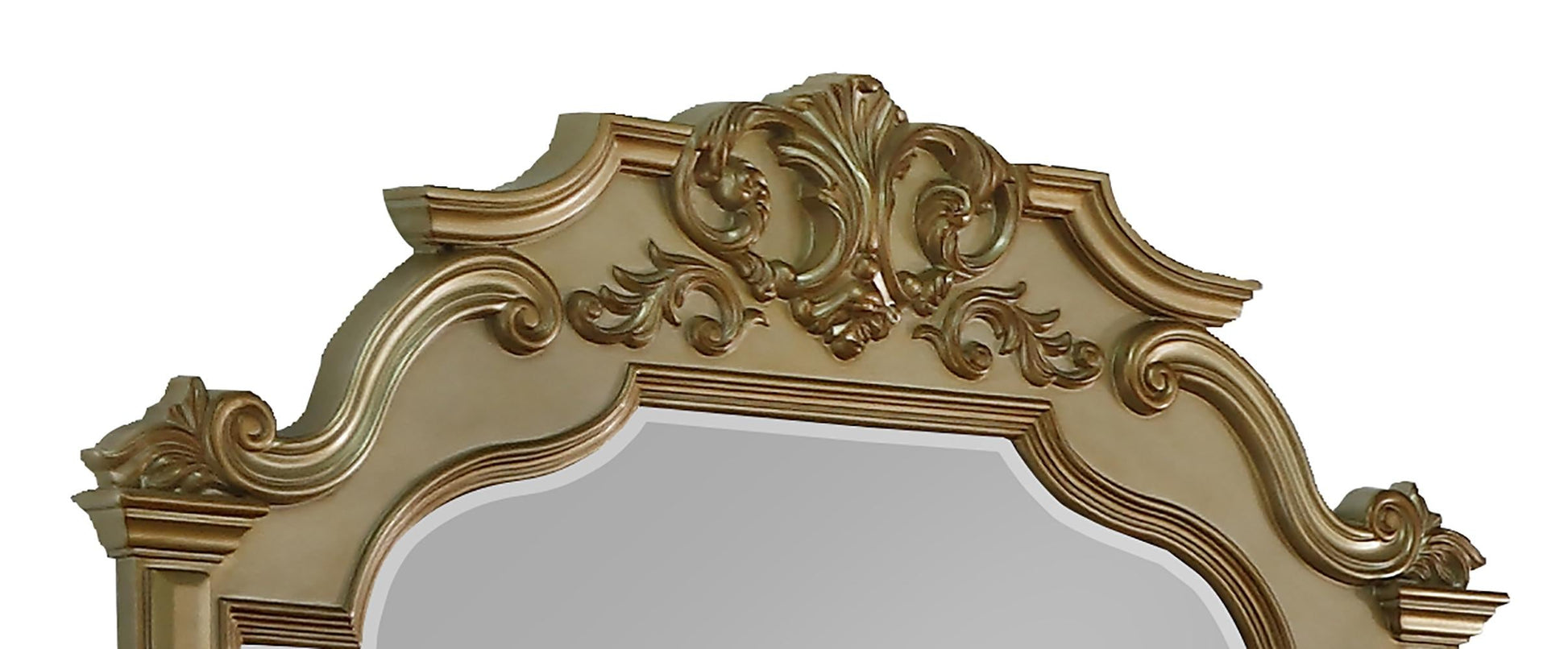 Miranda Transitional Style Mirror in Gold finish Wood Cosmos Furniture