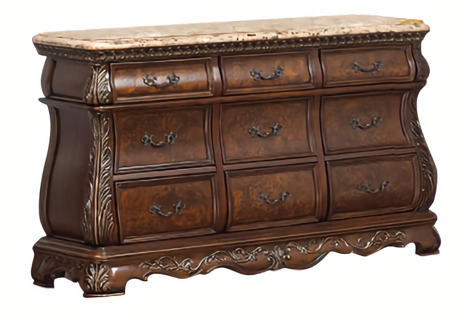 Cleopatra Traditional Style Dresser in Cherry finish Wood Cosmos Furniture