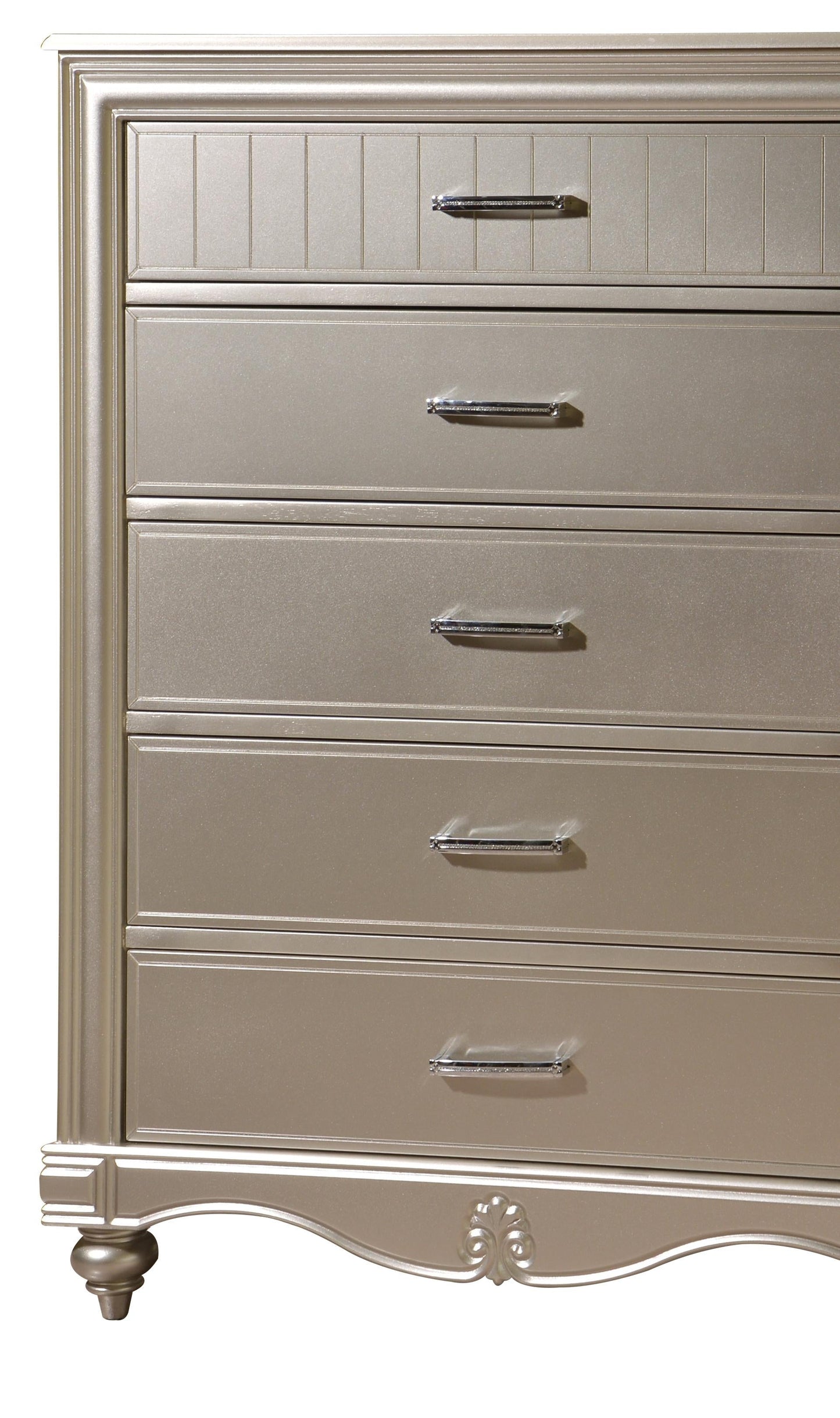 Faisal Transitional Style Chest in Champagne finish Wood Cosmos Furniture