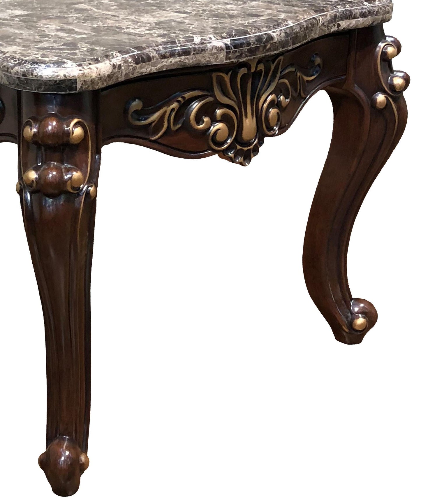 Jade Traditional Style Coffee Table in Cherry finish Wood Cosmos Furniture