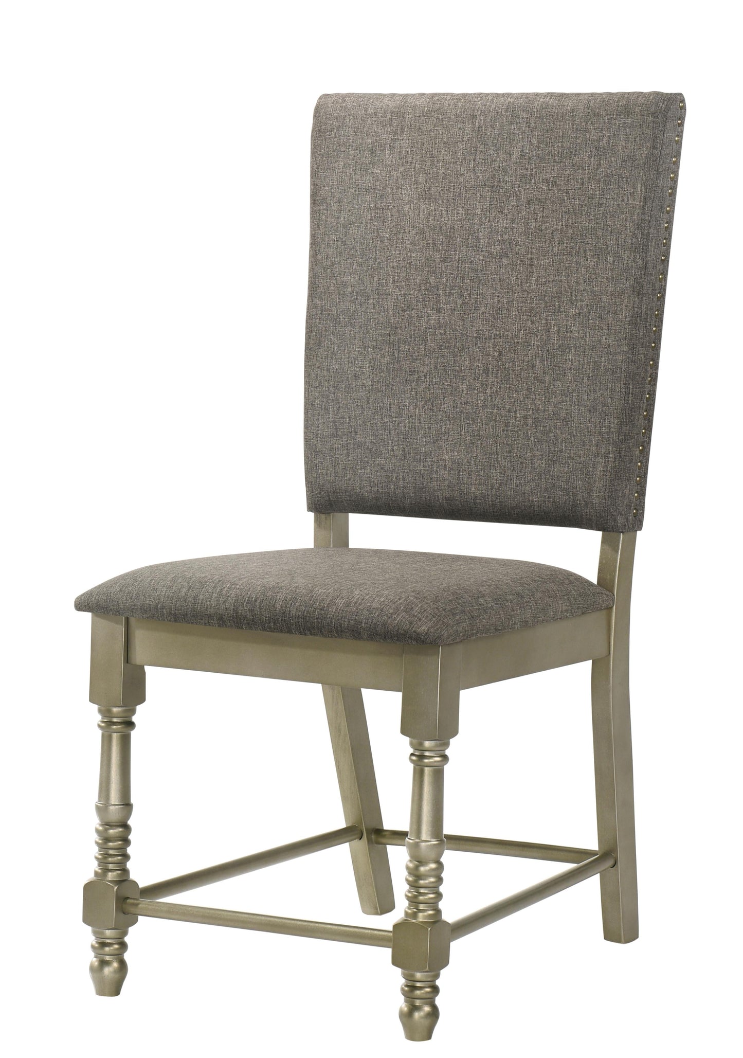 Eden Transitional Style Dining Chair in Dark Gray Fabric Cosmos Furniture