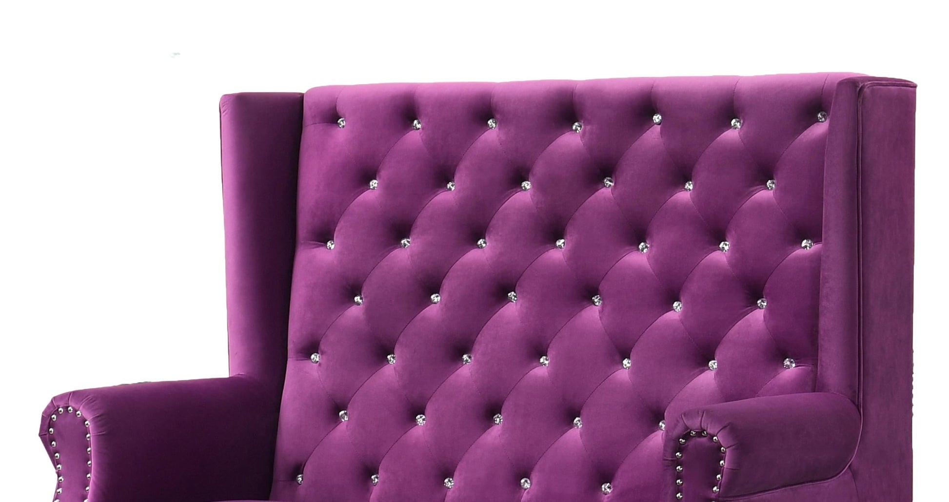Lexi Transitional Style Purple Accent Chair Cosmos Furniture