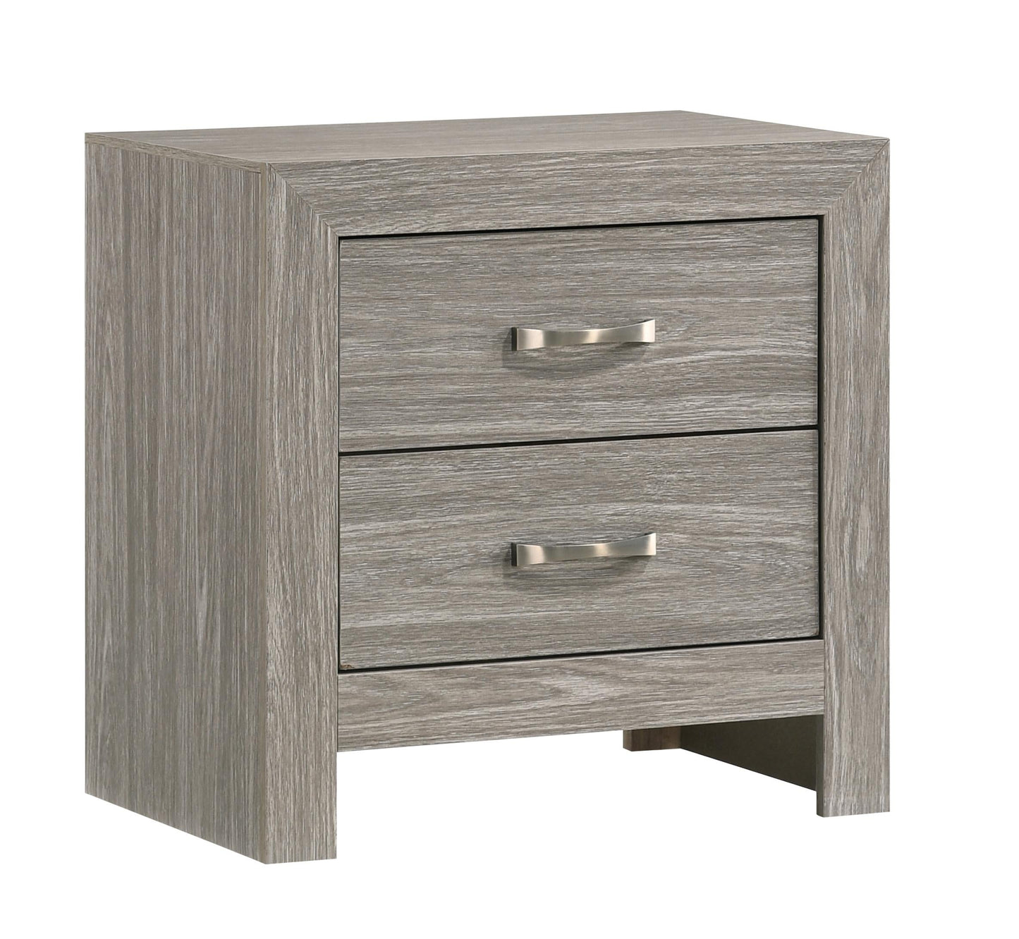 Yasmine White Modern Style Nightstand in Gray finish Wood Cosmos Furniture