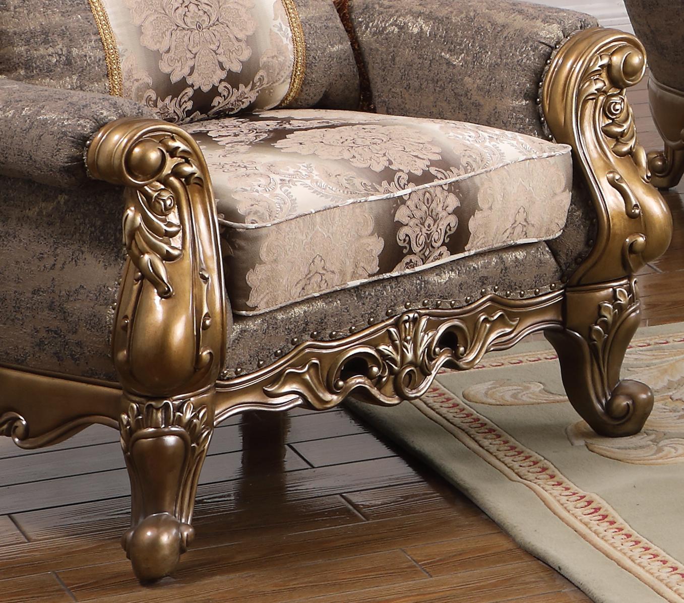 Amelia Traditional Style Chair in Bronze finish Wood Cosmos Furniture