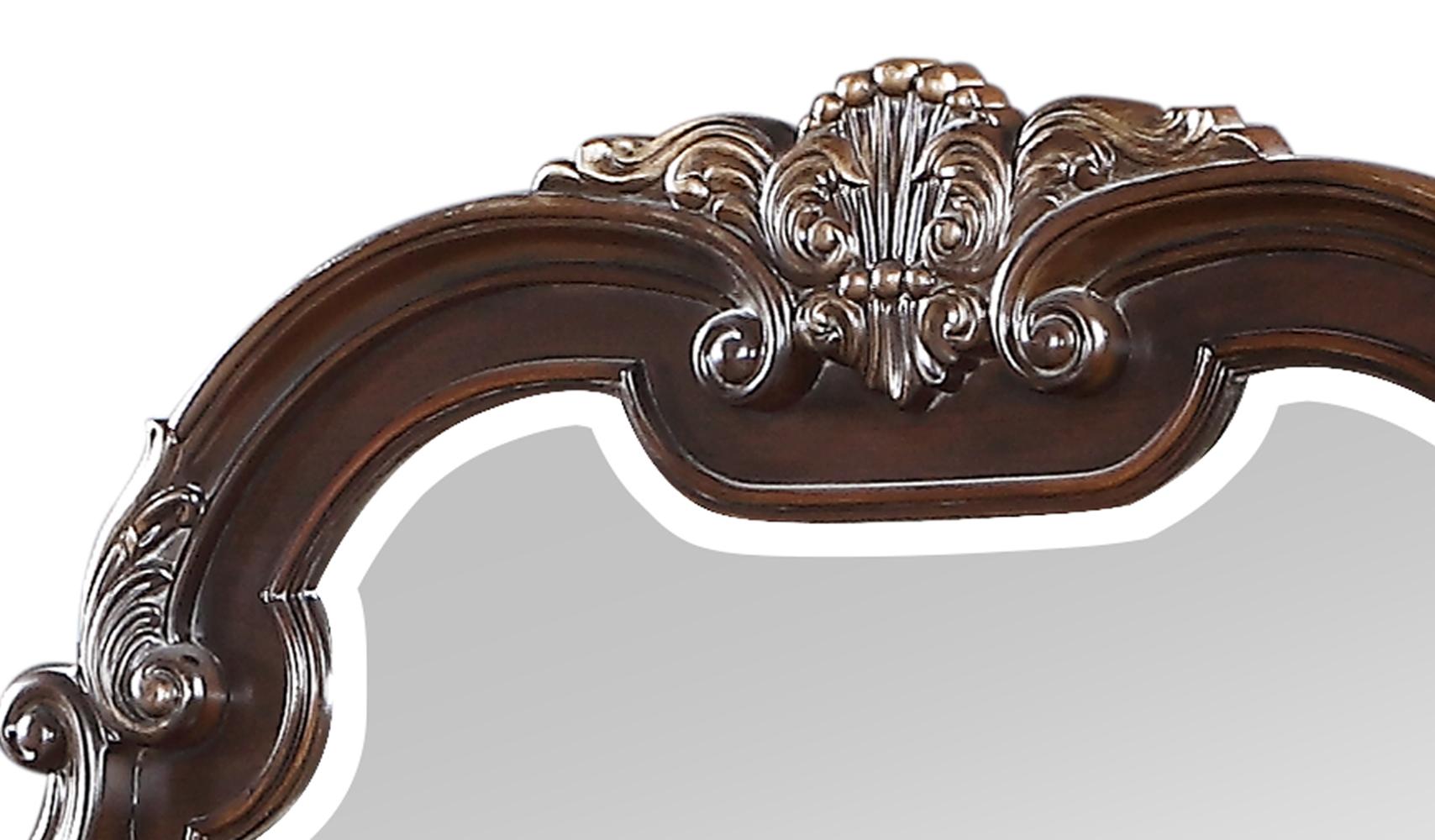 Destiny Traditional Style Mirror in Cherry finish Wood Cosmos Furniture