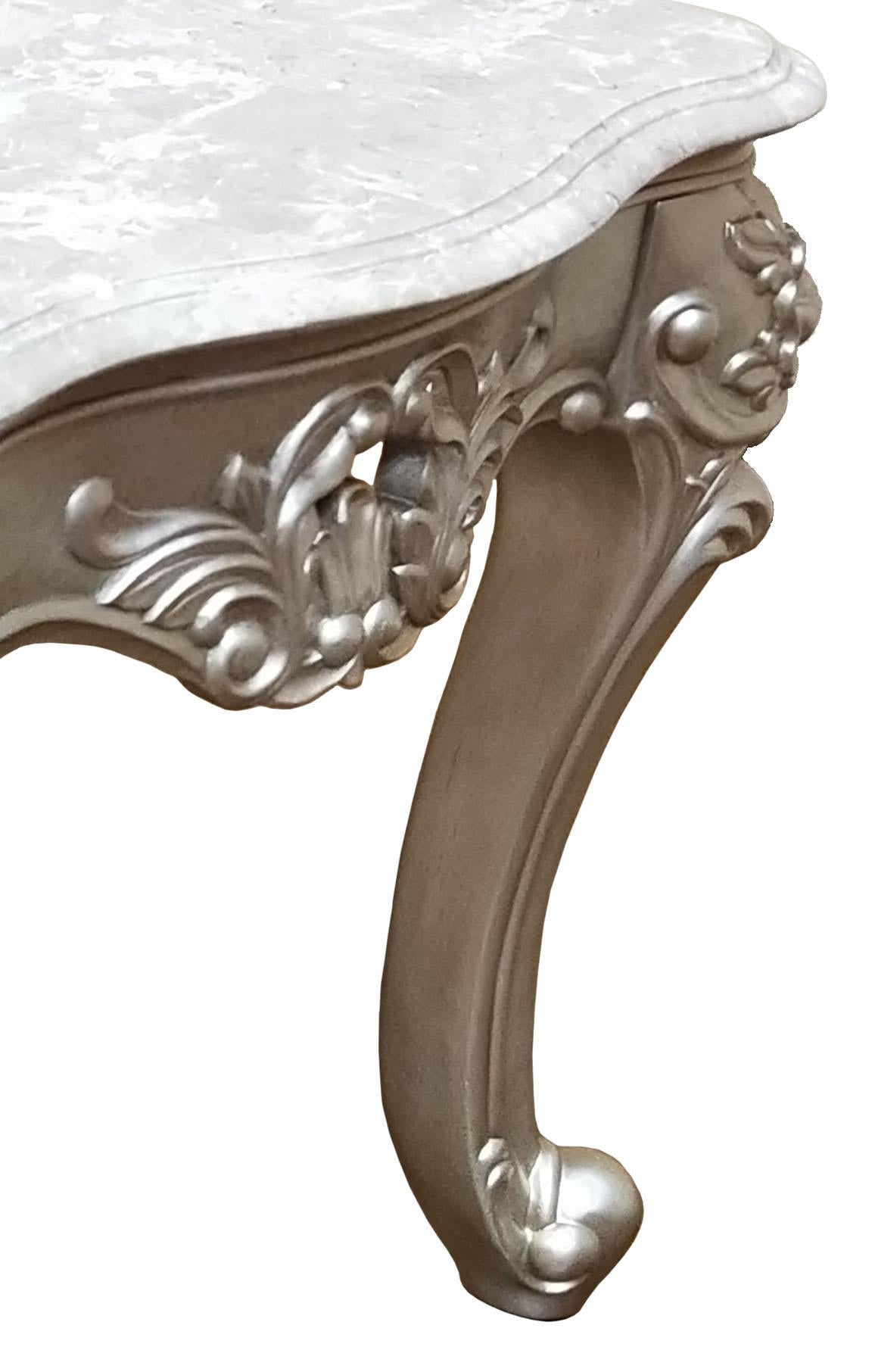 Ariel Transitional Style End Table in Silver finish Wood Cosmos Furniture