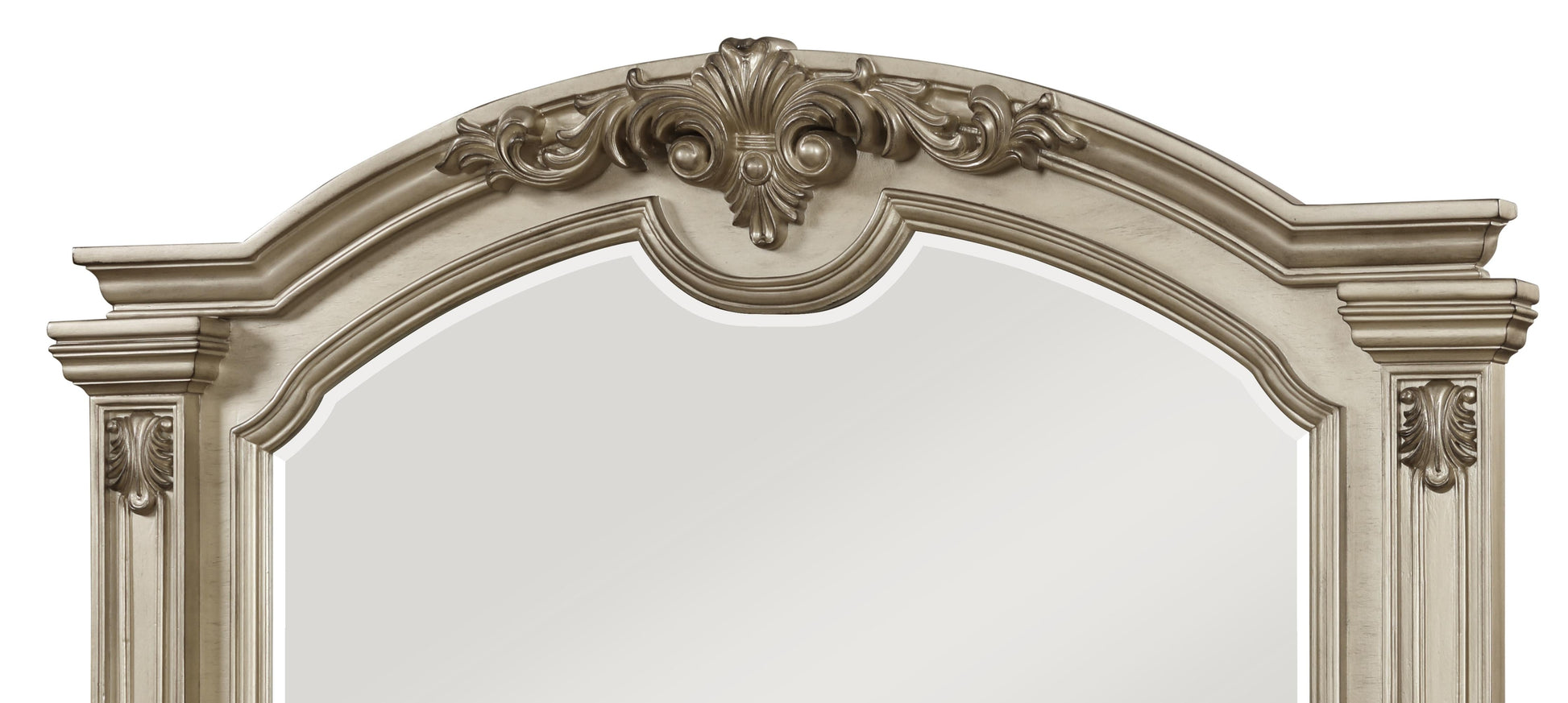 Alicia Transitional Style Mirror in Beige finish Wood Cosmos Furniture