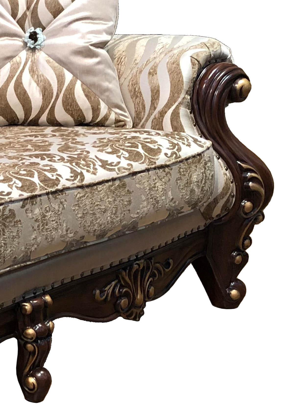 Jade Traditional Style Loveseat in Cherry finish Wood Cosmos Furniture