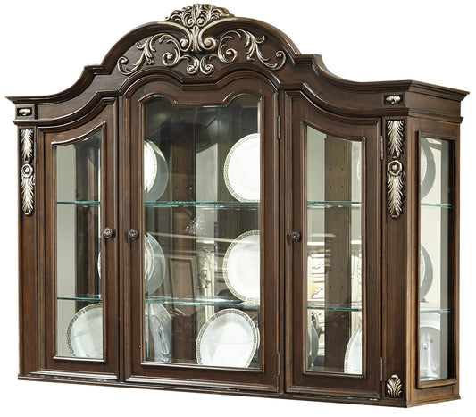 Rosanna Traditional Style Dining Hutch in Cherry finish Wood Cosmos Furniture