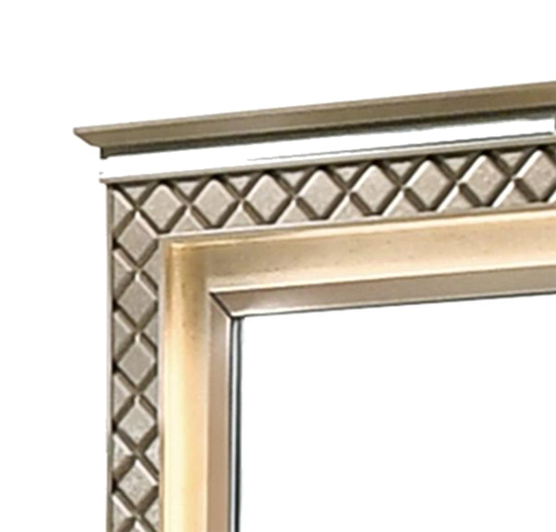 Coral Contemporary Style Mirror in Bronze finish Wood Cosmos Furniture