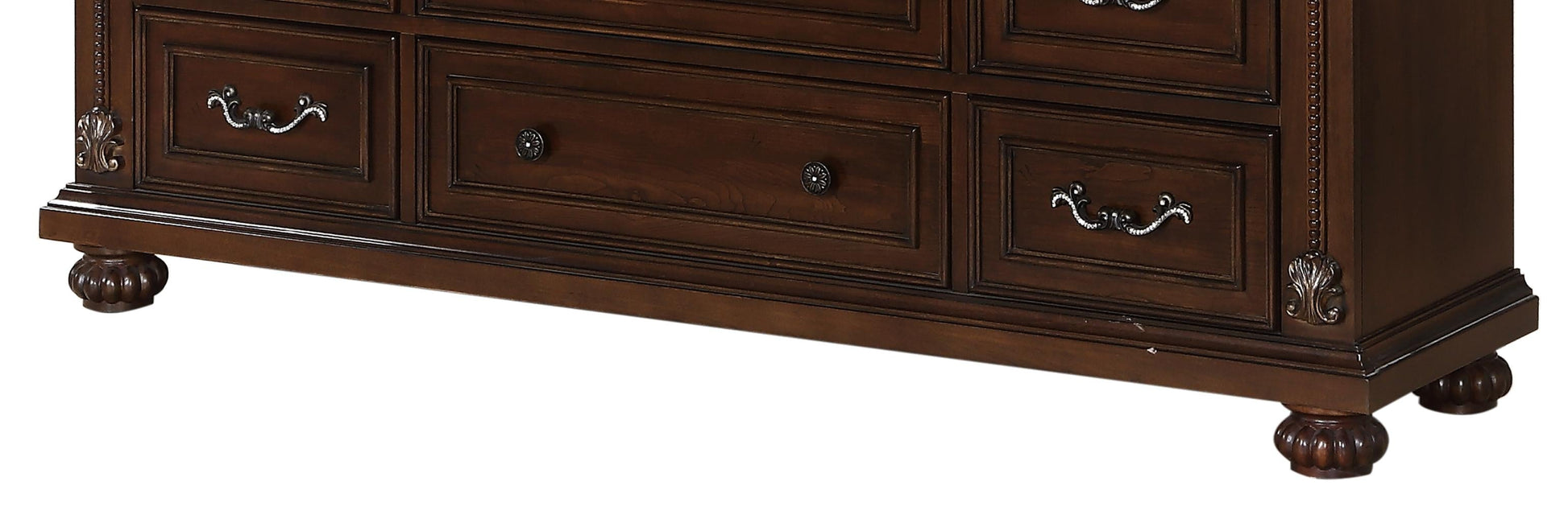 Destiny Traditional Style Dresser in Cherry finish Wood Cosmos Furniture