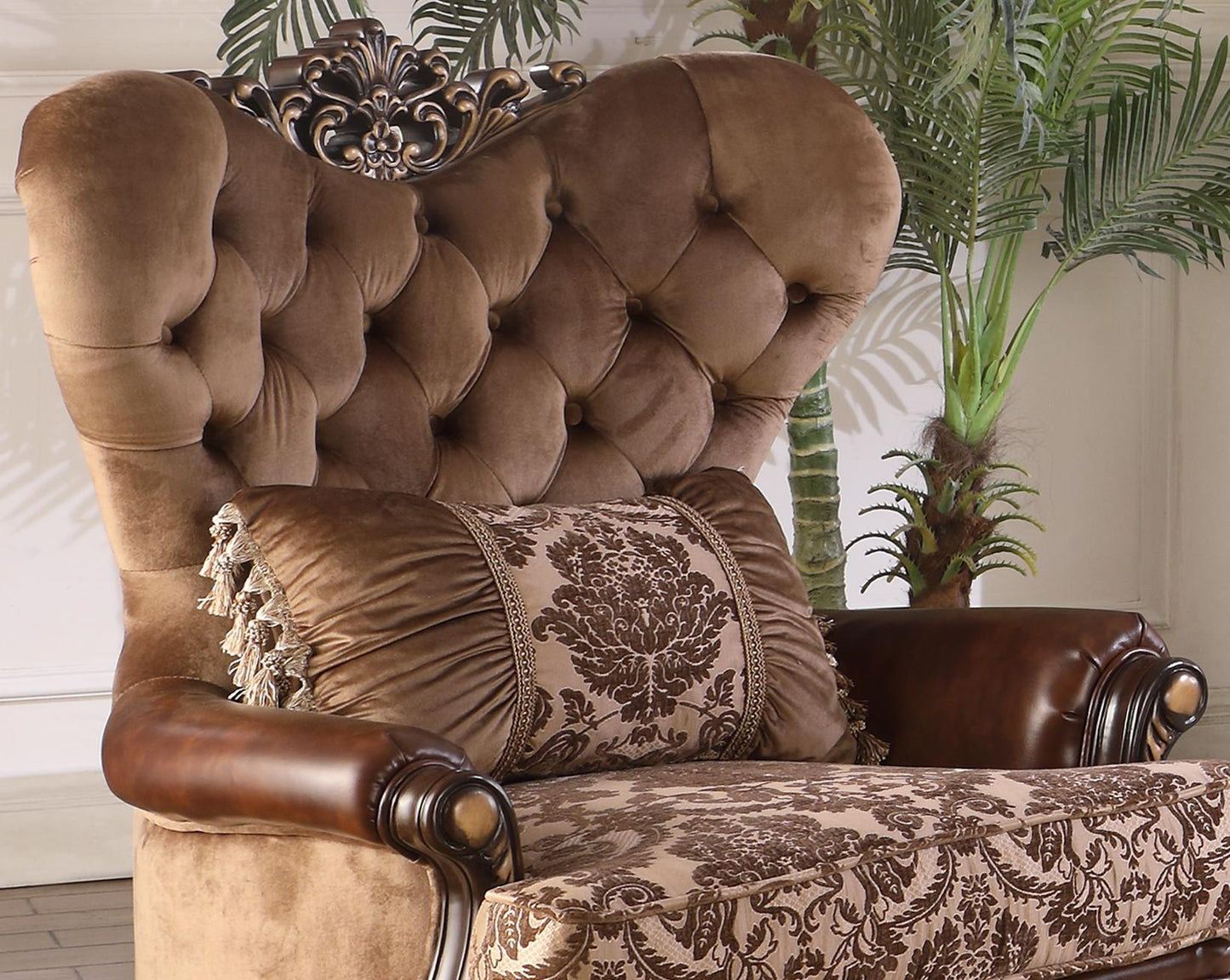 Phoenix Transitional Style Chair in Cherry finish Wood Cosmos Furniture