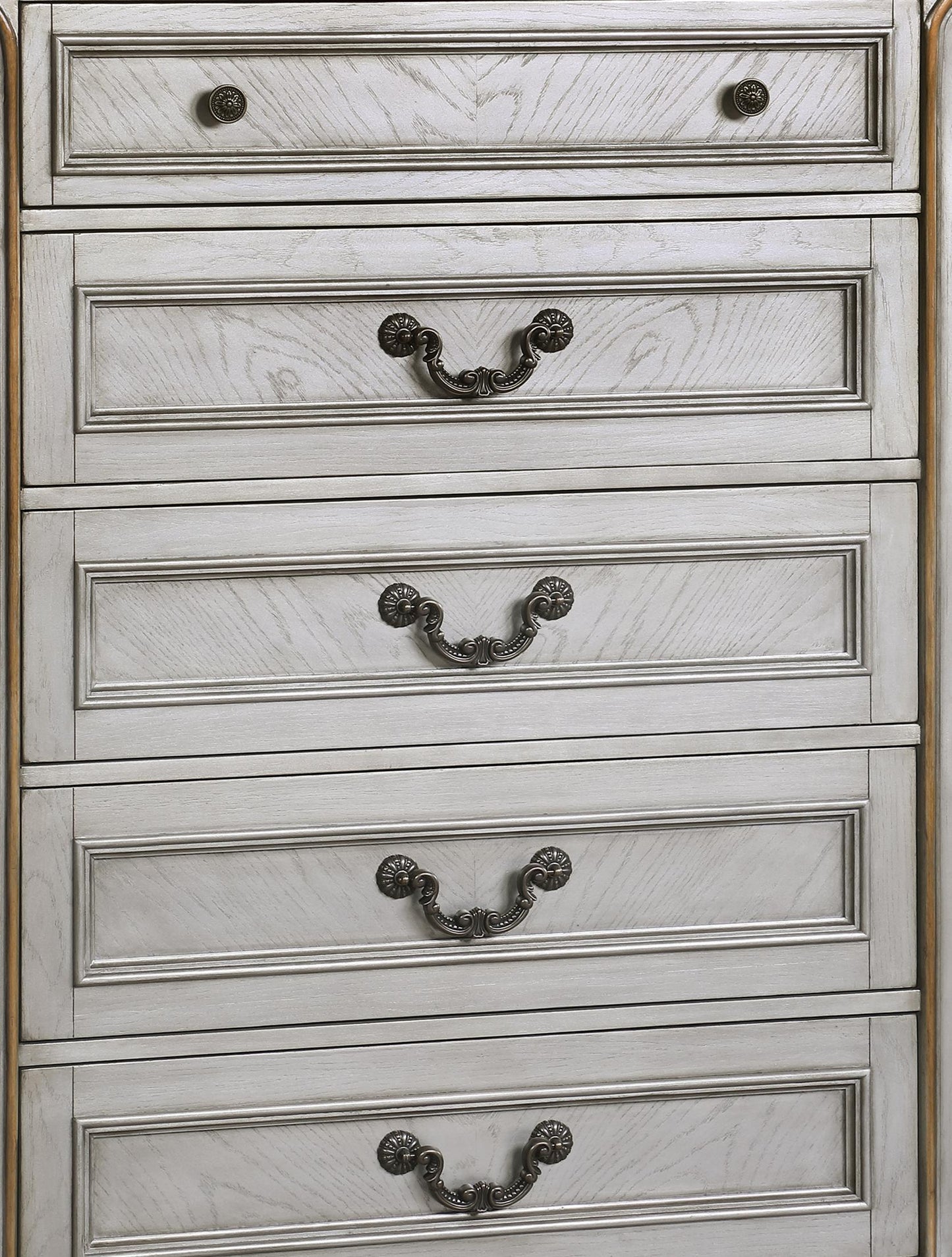 Melrose Traditional Style Chest in Silver finish Wood Cosmos Furniture