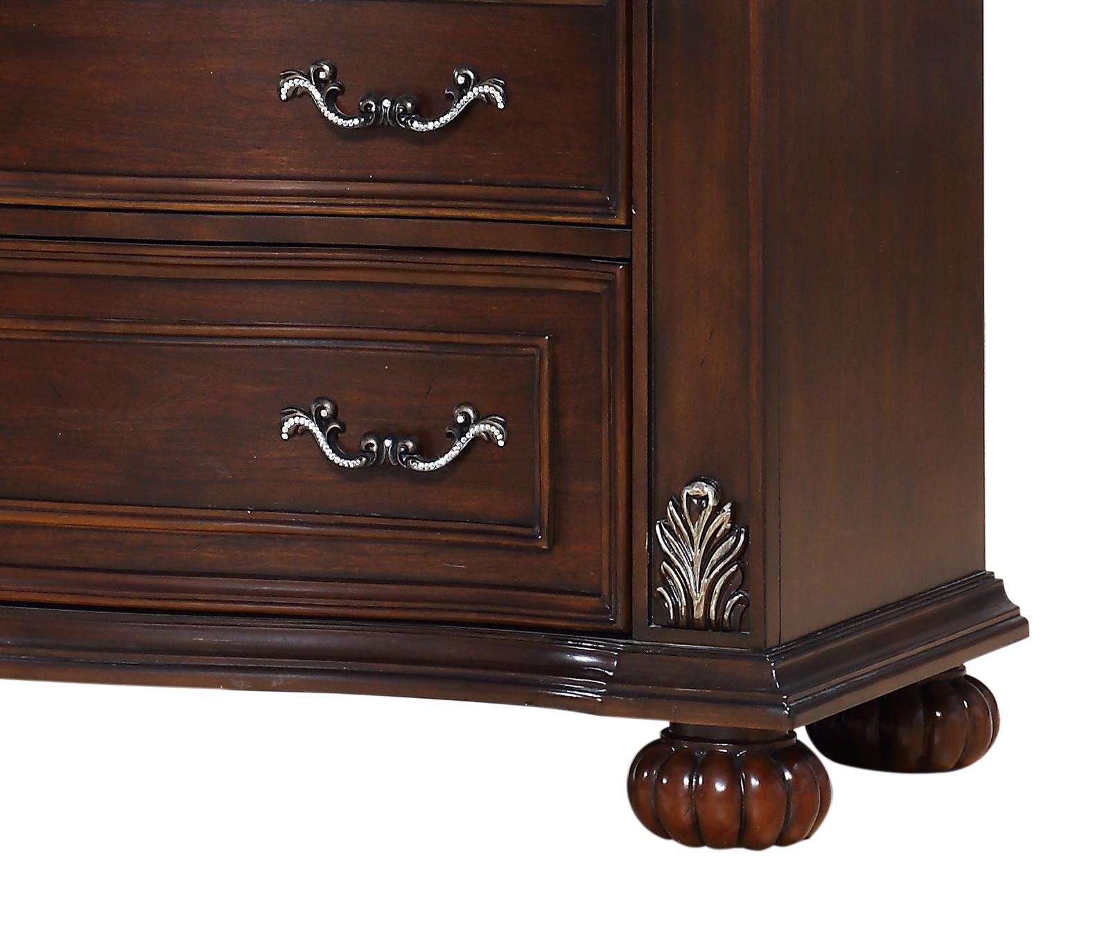 Rosanna Traditional Style Chest in Cherry finish Wood Cosmos Furniture