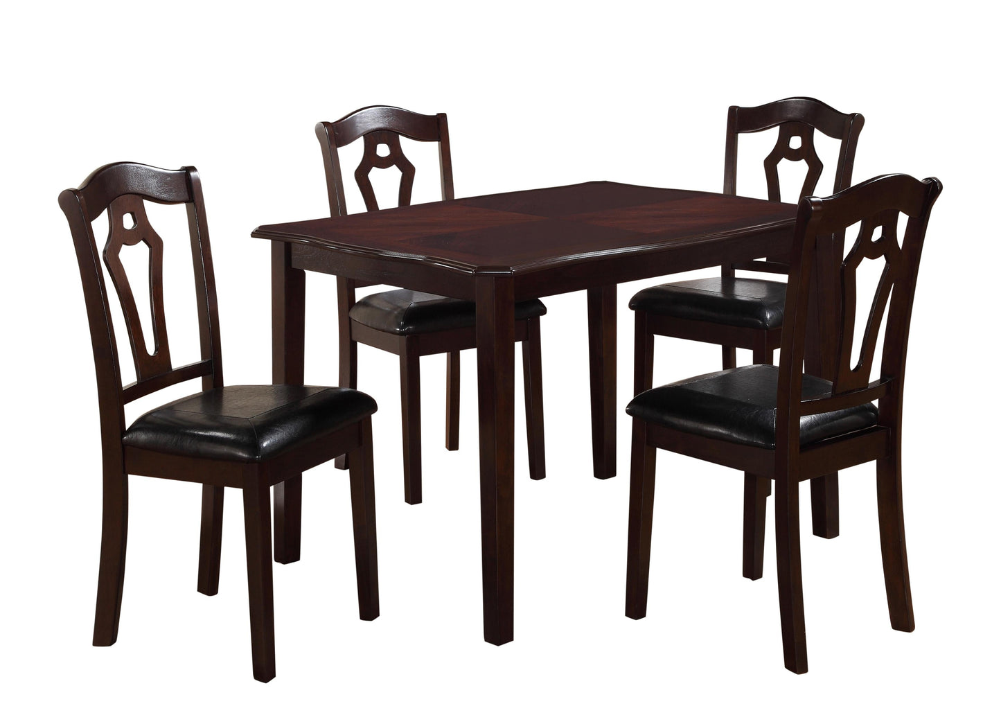 Bell Transitional Style Dining Set in Cherry finish Wood Cosmos Furniture