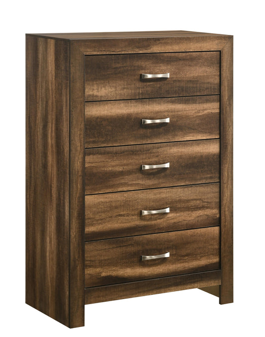 Yasmine Brown Modern Style Chest in Espresso finish Wood Cosmos Furniture