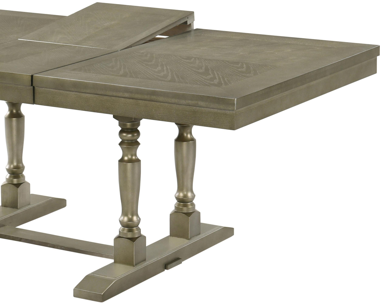 Eden Transitional Style Dining Table in Metallic finish Wood Cosmos Furniture