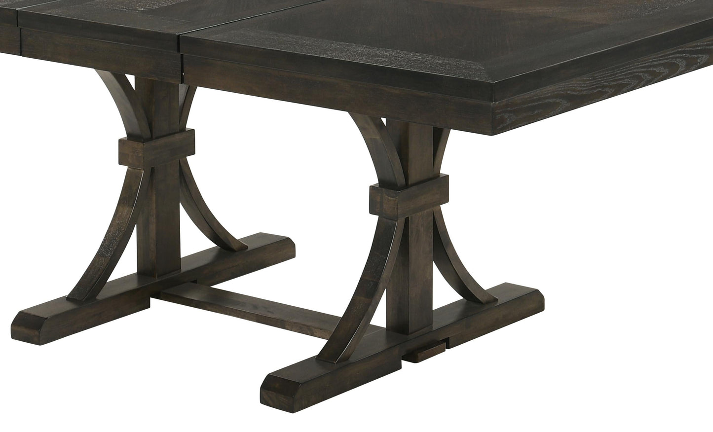 Asbury Transitional Style Dining Table in Dark Brown finish Wood Cosmos Furniture