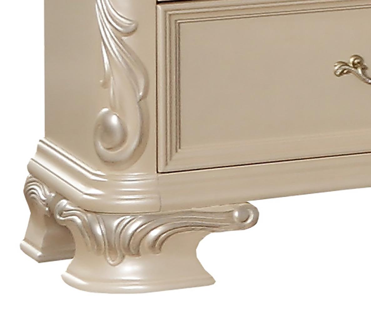 Victoria Traditional Style Nightstand in Off-White finish Wood Cosmos Furniture