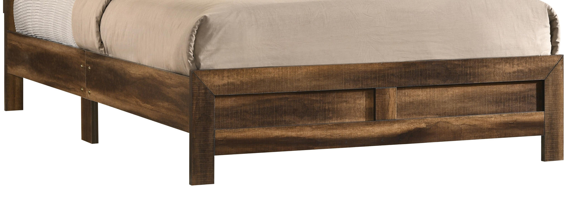 Yasmine Brown Modern Style King Bed in Espresso finish Wood Cosmos Furniture